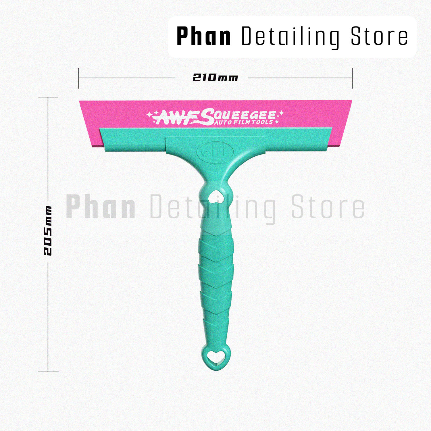 Gạt Vệ Sinh Kính Lưỡi Hồng Mềm 21cm Thân Nhựa Qili